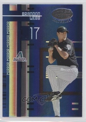 2005 Leaf Certified Materials Mirror Blue 45/50 Brandon Webb #14 0b5