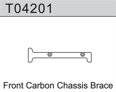 Absima Carbon Chassisversteifung vorne TM4V2 1:10 4WD Comp. Buggy / T04