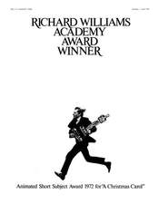 Film Trade Advert Richard Williams Academy Award for a Christmas Carol 1973