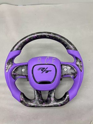 Forged Carbon Fiber Steering Wheel For Dodge Charger Hellcat SRT 15-24 W/Cover