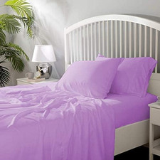 Hotel Premium 4-Piece Bed Sheet Set 100 Egyptian Cotton 400 TC Solid Pattern De