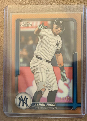Topps Chrome Gold Aaron Judge New York Yankees Serial Numbered Card 01/50