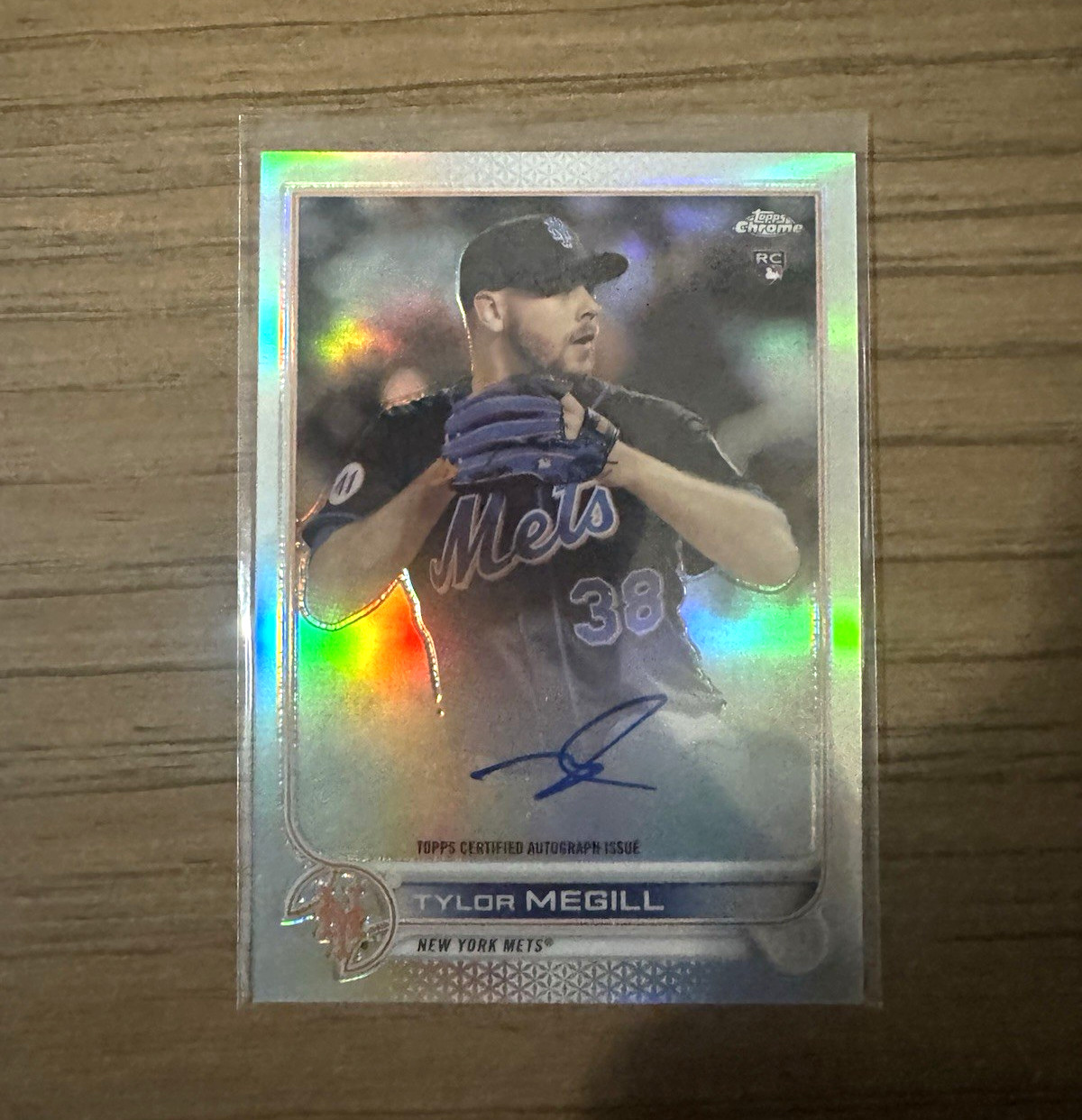 Topps 2022 Chrome Tylor Megill RC Rookie Auto Refractor /499 #RA-TM 246