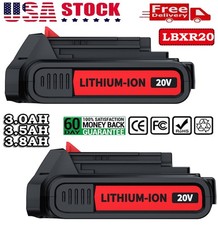 PACK 20V Lithium-ion 4.0Ah Battery for BLACK DECKER 20 Volt LBXR20 LB20/Charger