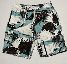 Local Motion Board Shorts Mens 30 X 10 Abstract Sailing Hawaii Surf Swim Trunks