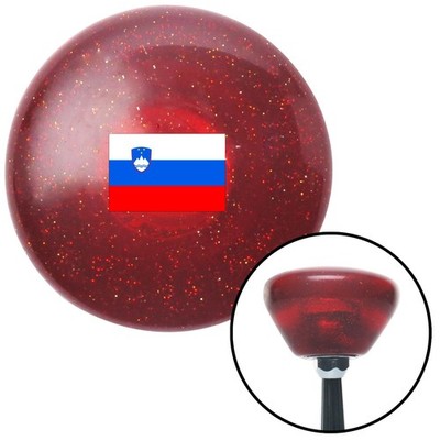 Slovenia Red Retro Metal Flake Shift Knob w/ M16x1.5 Insert Shifter Auto Manual