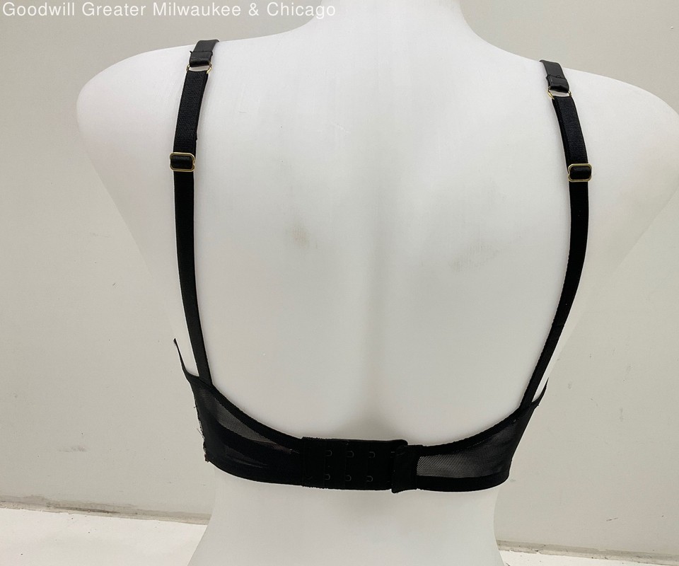 Victoria's Secret Love Letters Pink & Black Embroidered Demi Bra Size ...