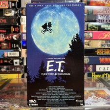 ET The Extra Terrestrial 1982 VHS Tested MCA Home Video Sci-Fi Green Flap Nice