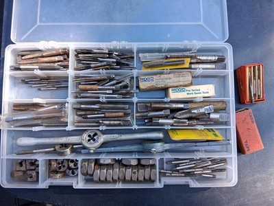 Taps Lot  FMT Card  Union NYE Rigid Hanson Mills Taps Dies Drill