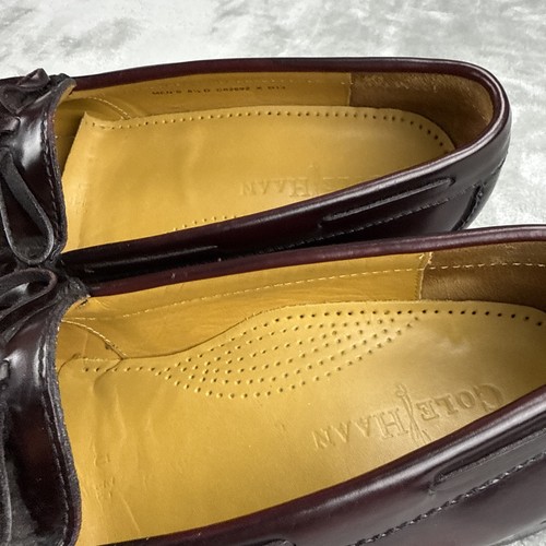 Mocassini Cole Haan nappa uomo 8,5D pelle bordeaux scarpe eleganti slip-on - Foto 22 di 24