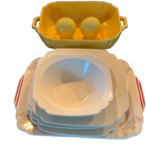 Vintage Homer Laughlin Riviera ,Fiesta, Century Platter dishes + Lot of 8 pieces