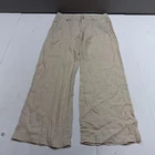 Lucky Brand Pants Womens 6/28A Beige Linen Wide Leg Relaxed Khaki Casual