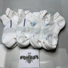 Bombas Women's Ankle Socks 4 Pair Pack White Size S M New Cushion