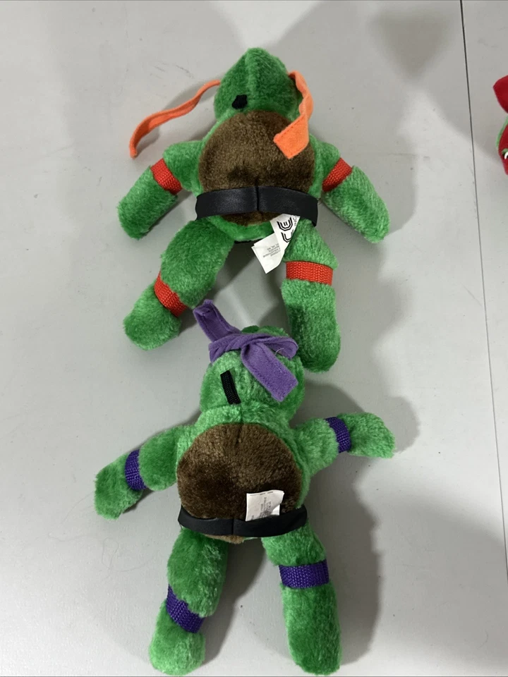 RARE Vintage Complete Set of 4 1989 Ace Novelty Mirage Ninja Turtle 9” Plush - Image 3 of 4