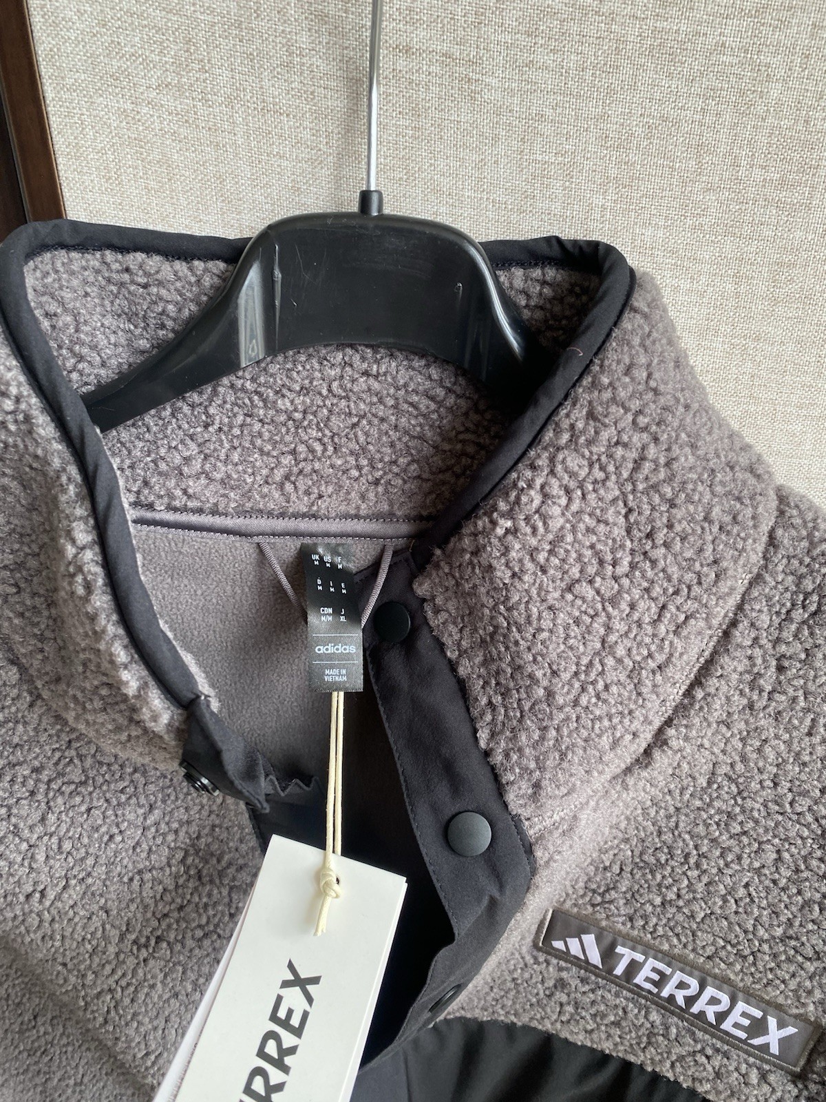 Men’s Adidas Terrex Fleece Grey Zip Up Tagged Size Medium Rrp £100 image 5