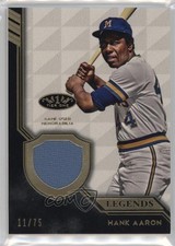 2018 Topps Tier One Tier One Legends Relics /75 Hank Aaron #T1RL-HA HOF 19m2