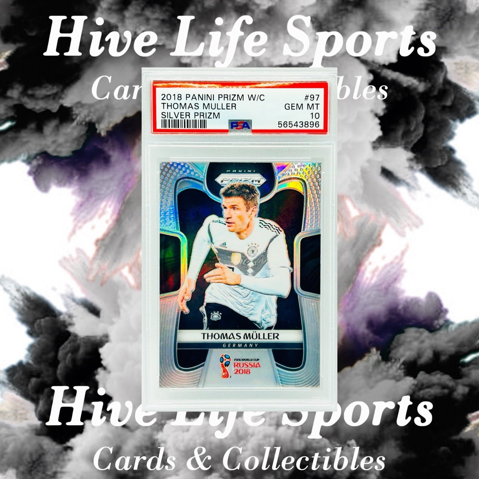 Thomas Muller 2018 Panini Prizm World Cup Silver Prizm #97 Germany PSA 10