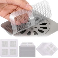 150 Pack Disposable Shower Drain Hair Catcher Bulk 4 inch Square Screen Floor...