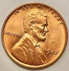 1942-D  Uncirculated BU Red RD - Lincoln Wheat Cent  ~ B797