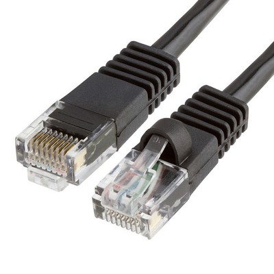 25FT Cat5e Ethernet Cable UTP LAN Network Patch Cord RJ45 Cat 5e Cable - Black