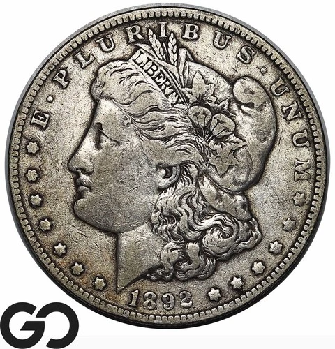 1892-O Morgan Silver Dollar Coin, VF Tougher Date