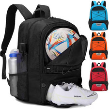 Soccer Backpack with Ball Compartment and Cleat Storage for Football Basketball