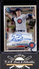 2021 Bowman #CPA-RT Riley Thompson Chrome Prospect Refractor Auto #/499 Cubs D01