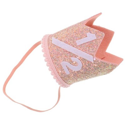 Eventerde Chapeau De Fête Pour Premier Anniversaire, Couronne D'ours De Fête D'anniversaire - Chapeau à Paillettes, Couronne De Célébration Du Premier