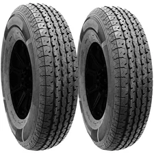 (QTY 2) ST225/90R16 Zeemax WR078 Trailer 128/124L LRG Black Wall Tires