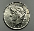 1927 D PEACE DOLLAR AU-BU