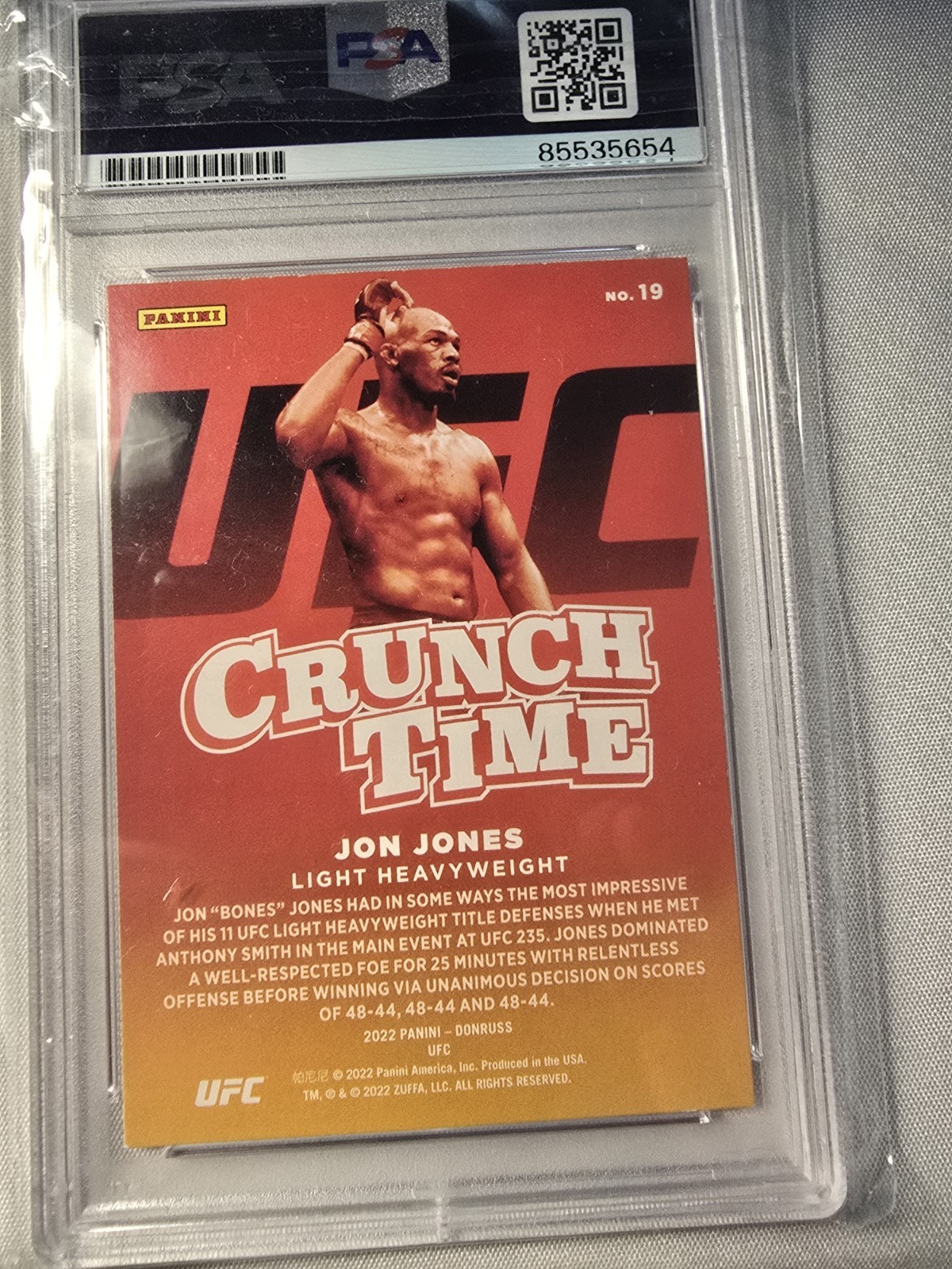 JON JONES AUTO UFC CRUNCH TIME PSA AUTO view 2