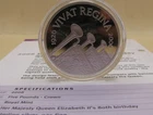 BULLION - 2006 Metric 1oz Capsuled Silver Proof Coin Crown 80th Birthday & COA