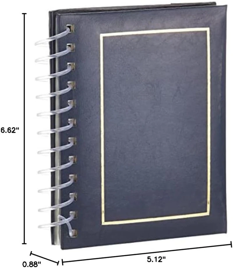 50 Pocket Spiral Bound Leatherette Mini Photo Album Easel for 4 by 6-Inch Prints - Image 4 of 4