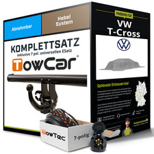 Für VW T-Cross Typ C11,D31 Anhängerkupplung abnehmbar +eSatz 7pol uni. 23- NEU