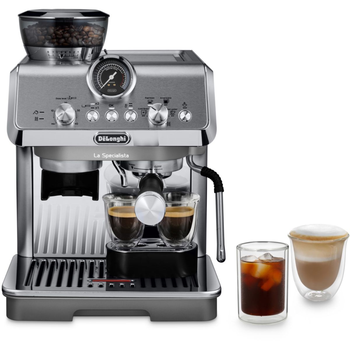 Machine à expresso DeLonghi Specialista Arte Evo EC9255.M en métal argenté