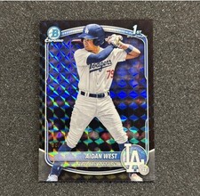 Aidan West /10! Black Geometric 1st Bowman