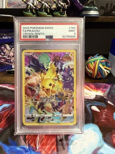 2023 POKEMON SWORD & SHIELD CROWN ZENITH #160 FULL ART/PIKACHU PSA 9