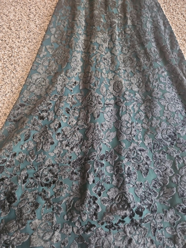 Vintage Moda International Womens Maxi Dress Sz S 8 Velvet Floral Whimsigoth - Picture 2 of 5
