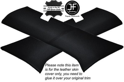 BLACK STITCH 2X REAR D POST PILLAR LEATHER COVER FITS BMW E30 TOURING 82-93