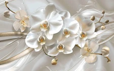 Butterfly Orchid Flower Abstract Painting Home Decor Wall Art Printed On Canvas