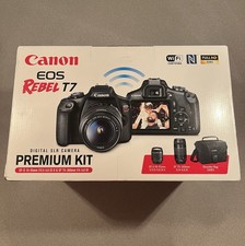 NEW Canon EOS Rebel T7 DSLR Camera Premium Kit EF-S 18-55mm and EF 75-300mm