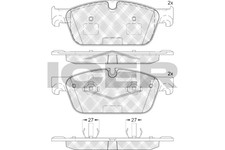 Bremsbelagsatz Vorne Ate-System f&uuml;r Mercedes X166 W166 GLE Coupe C292 GLS 11-19