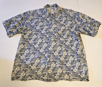 Quicksilver mens button up short sleeve hawaiin floral Surf Y2k Skater Beachy 