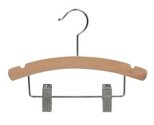 Wooden Children's Hangers Pack of 10 Solid Wood Good Condition 12inch Length