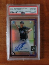 2015 Bowman Chrome Prospects Purple Autographs Michael Soroka /250 RC PSA 10