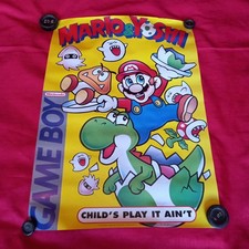 1990s NINTENDO GAME BOY 'MARIO & YOSHI' ADVERTISING POSTER