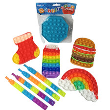 Pop-It Fidget Toy Push Popper Xmas Stocking Hamburger Rainbow Sensory Anxiety