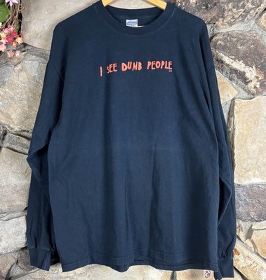 Vintage 90's I See Dumb People T Shirt Men's XL Sixth Sense Parody Humor Funny