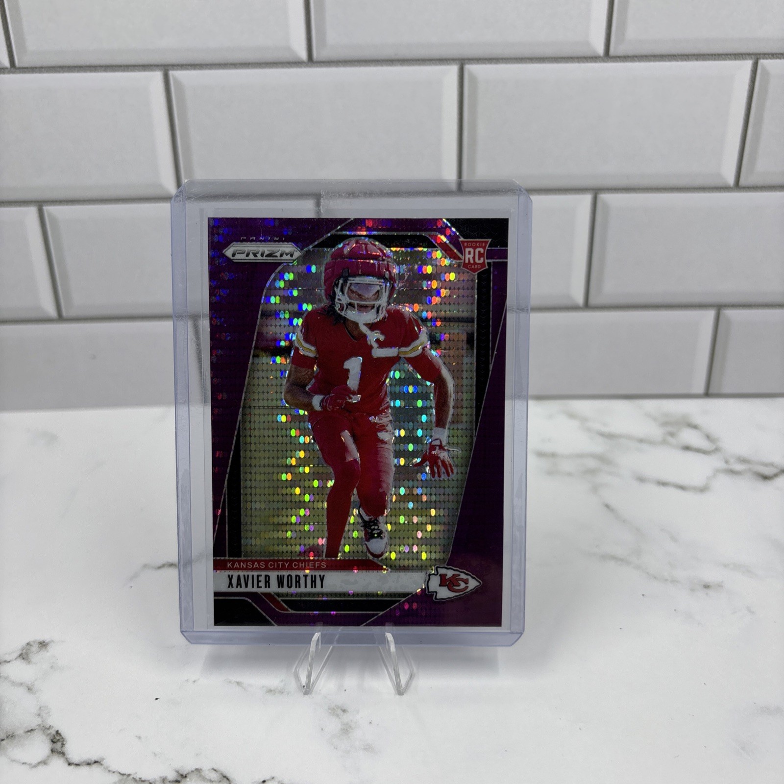 XAVIER WORTHY 2024 PANINI PRIZM ROOKIE PURPLE PULSAR CHIEFS RC #399