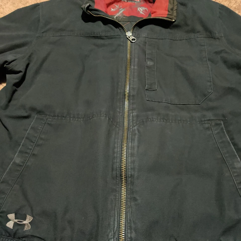 Chaqueta Under Armour Burley Para Hombres XL Caza Lona Tareas PESADA Abrigo Desteñido Negro  Foto 4 de 4